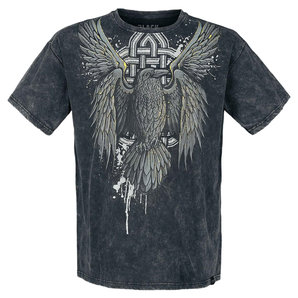 Black Premium Crow T-Shirt Schwarz Grau unter Freizeitbekleidung > T-Shirts & Poloshirt