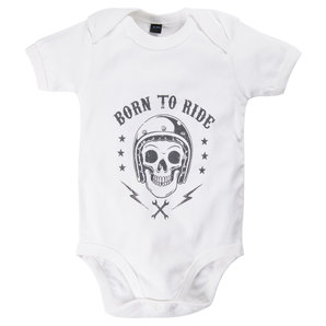 Born To Ride Baby-Body Weiss Rahmenlos unter Freizeitbekleidung > Kinder Freizeitbekleidung