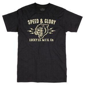 Lucky 13 Speed and Glory T-Shirt Schwarz unter Freizeitbekleidung > T-Shirts & Poloshirt